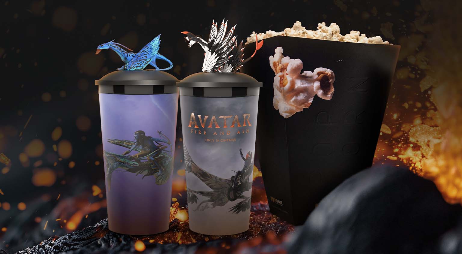 Menu tematico Avatar Fuoco e Cenere cups & toppers