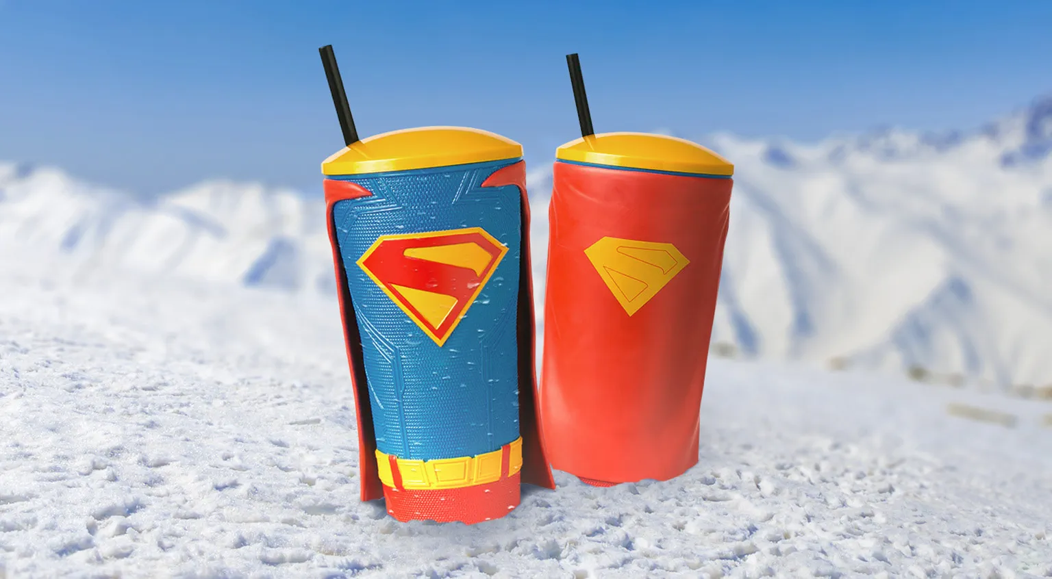 Superman menu tematio neve ghiaccio Krypto kryptonite 3d bottle