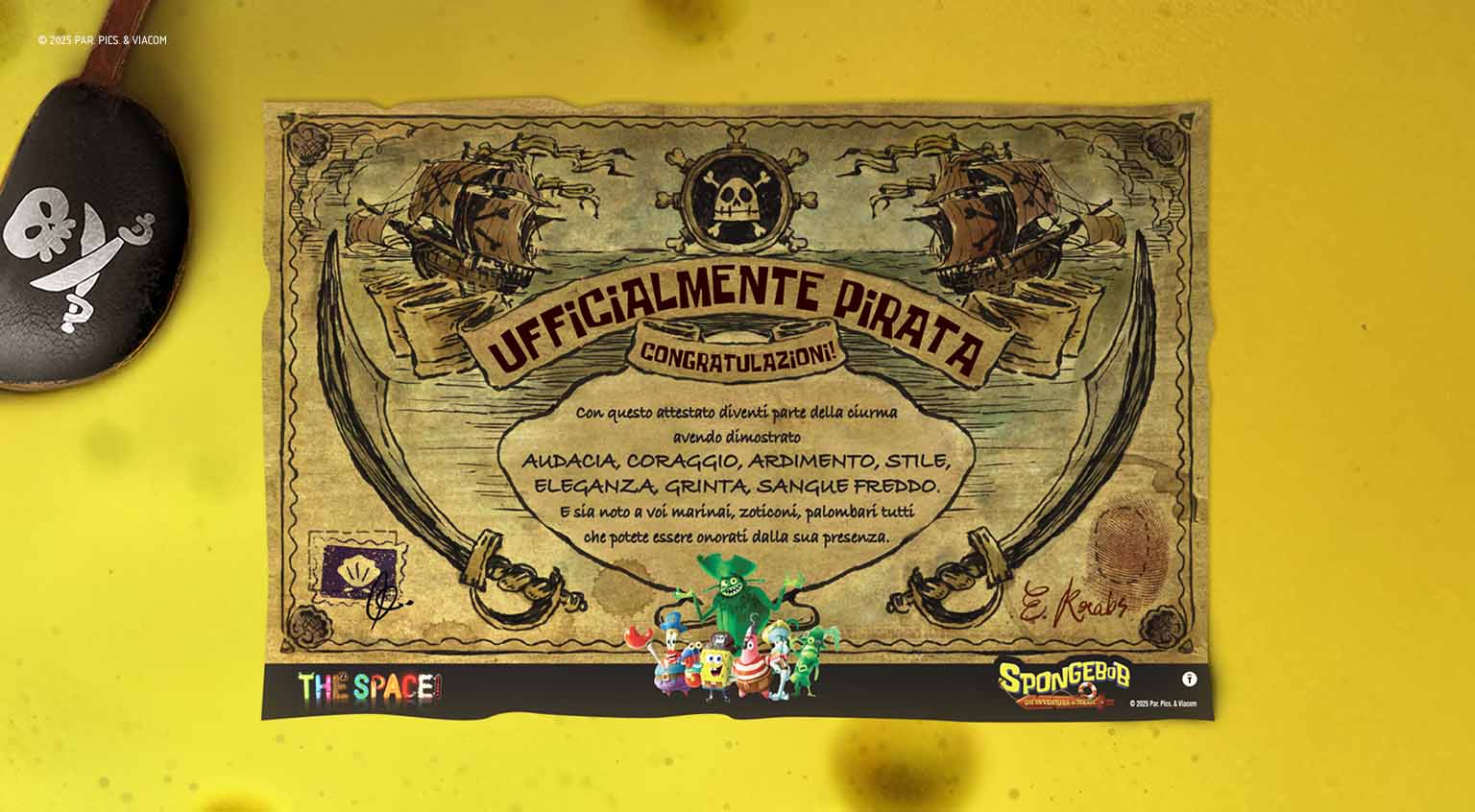 Spongebob - Un'avventura da pirati gadget operazione a premi