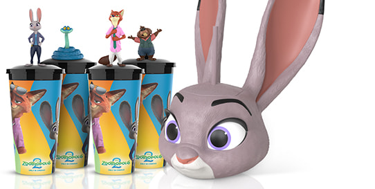 Menu Zootropolis 2 toppers bottle limited edition