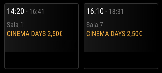 Tariffe cinema days